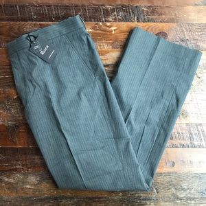 Express Charcoal Gray Pinstripe Flat Front Pants